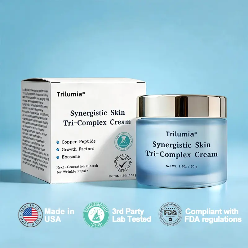 Trilumia® Synergistic Skin Tri-Complex Cream 💎(Copper Peptide+Growth Factors+Exosome)🏆Next-Generation Biotech for Wrinkle Repair💧
