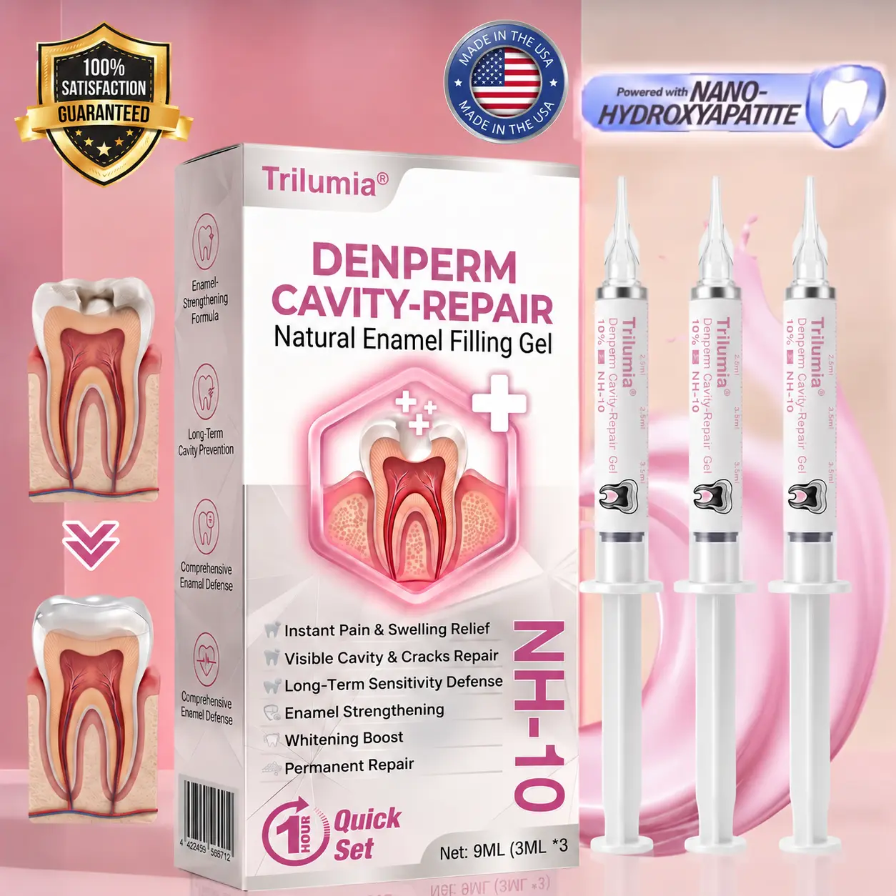 👨⚕️ Official Store ✨ Trilumia® DenPerm 🦷 Cavity-Repair Natural Enamel
– Petal Twist